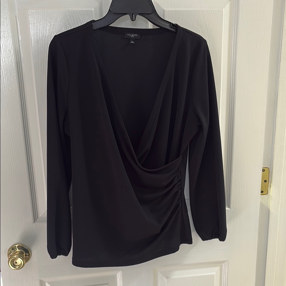 Elegant Black Drape Top